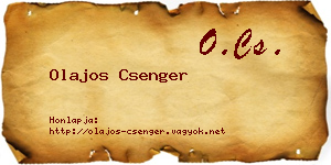 Olajos Csenger névjegykártya